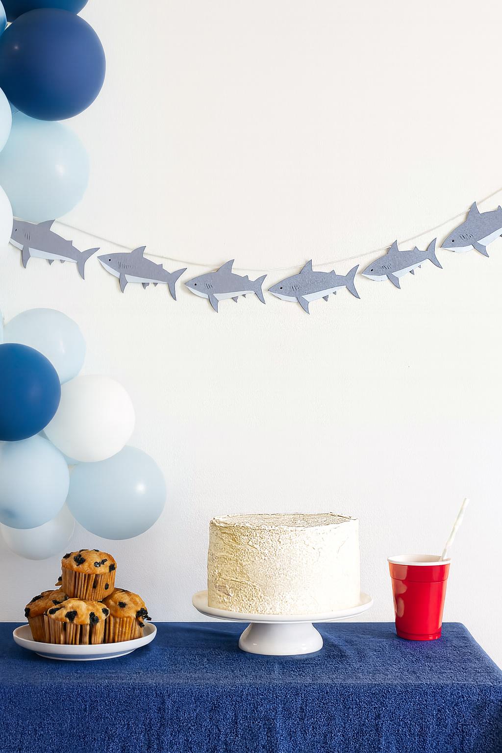Shark Banner, Shark Garland, Shark Birthday Banner, Shark Party Banner, Shark Party Decorations, Shark Party Supplies, Shark Birthday Decor