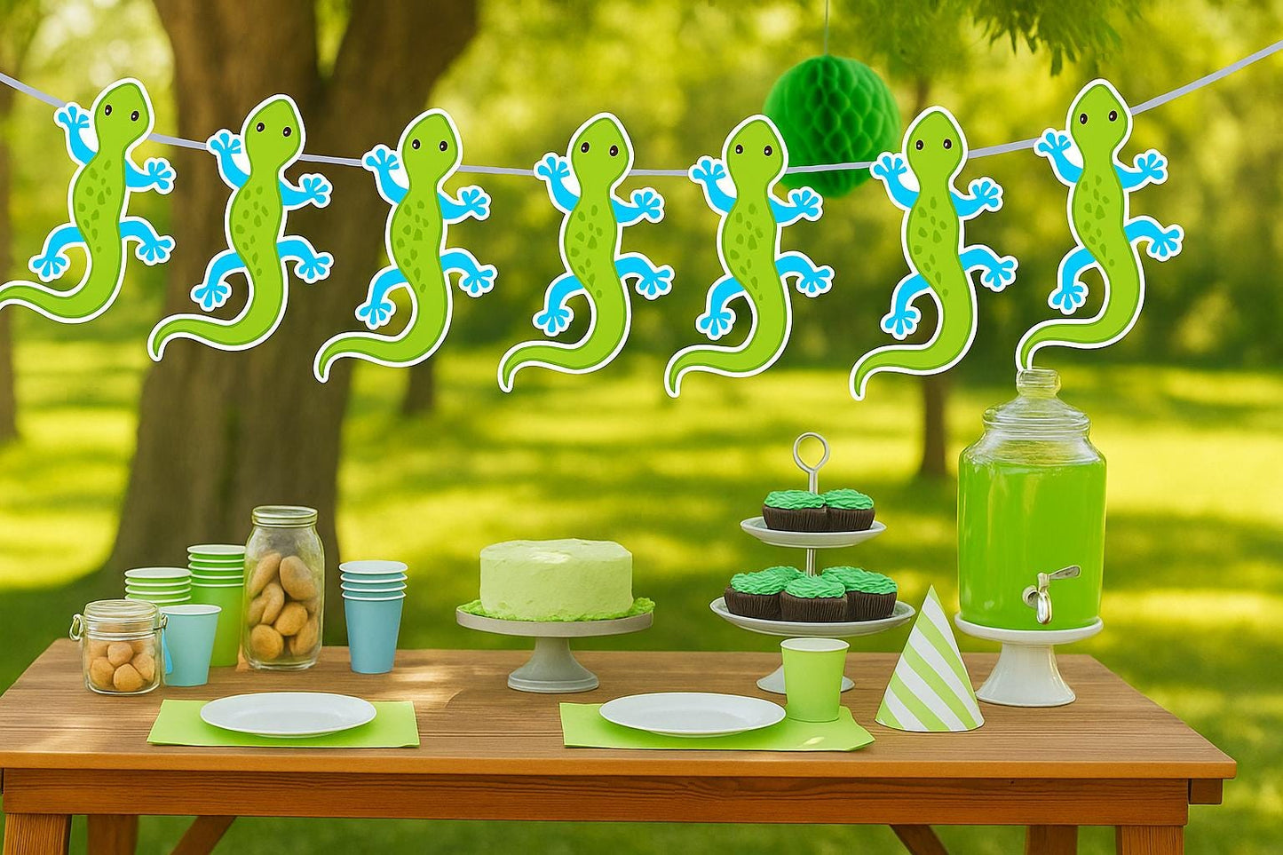 Lizard Garland, Lizard Banner, Lizard Birthday, Lizard Party, Reptile Birthday, Reptile Party, Lizard Decorations, Lizard Party Supplies