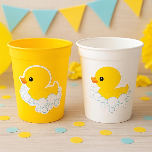 DUCK PARTY CUPS - Duck Birthday Duck Party Duck Baby Shower Duck Party Cups Duck Decorations Duck Cups Ducky Party Cups Rubber Ducky Cups