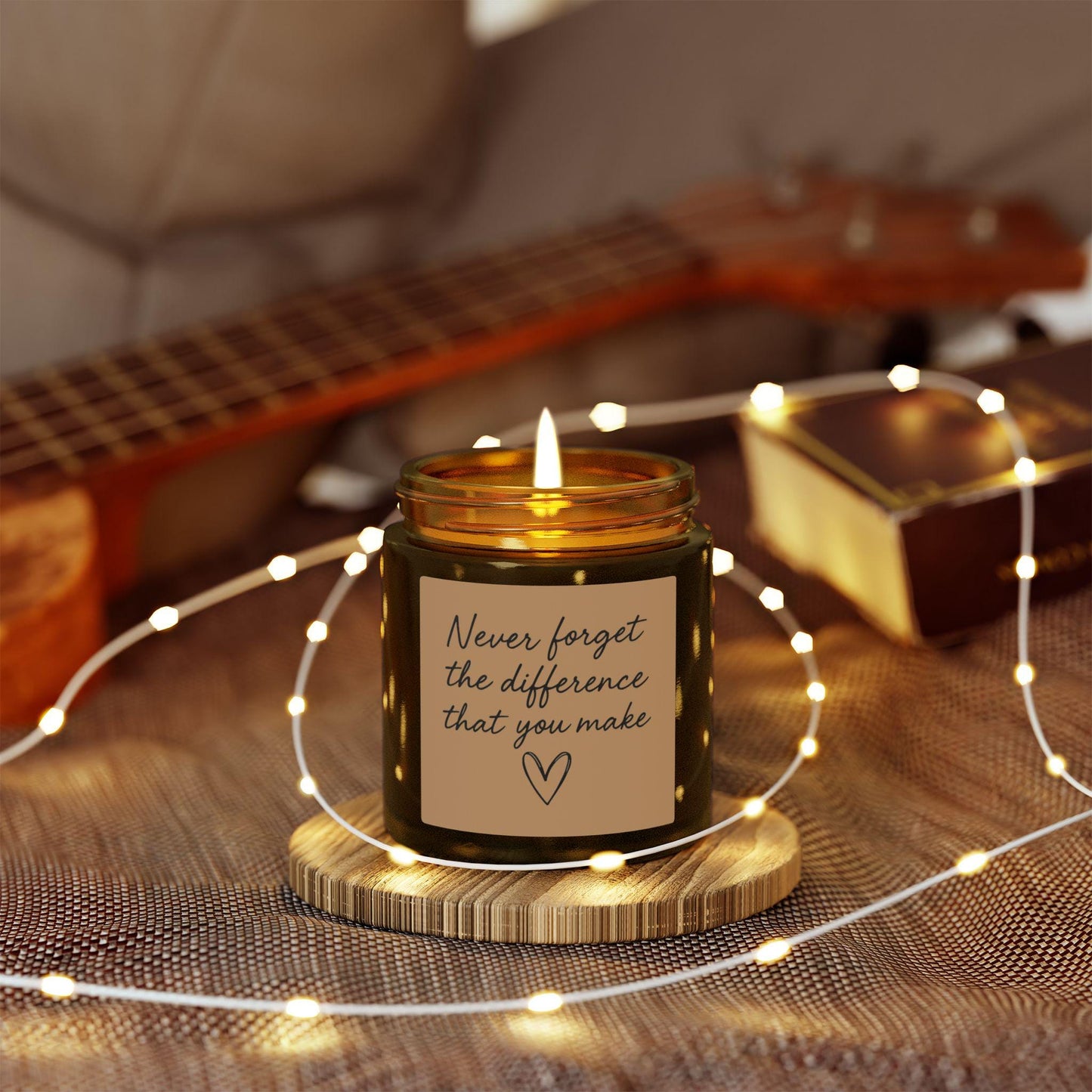 Never forget the difference you make candle, Employee gift, Coworker present, Gift for workers, teachers, friends candle, coworker candle