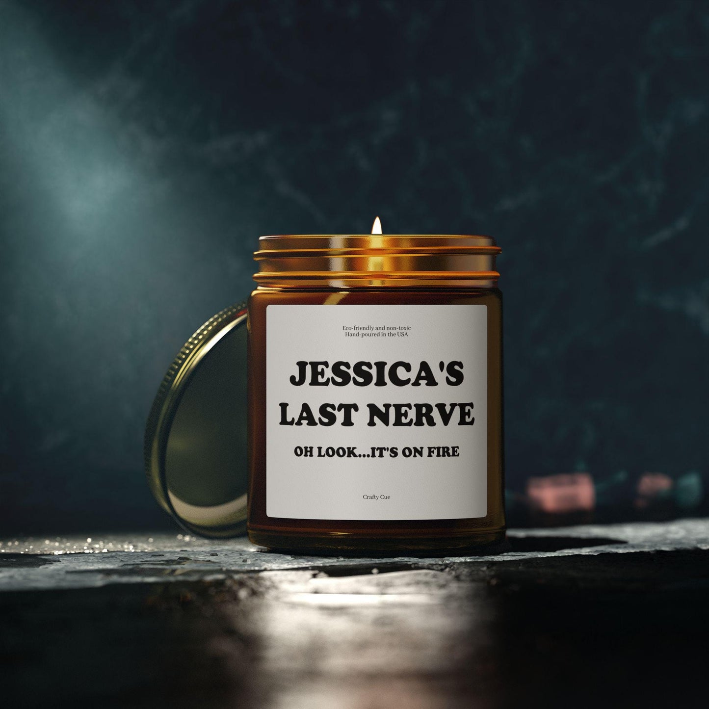 Custom Last Nerve Scented Soy Candle, Custom Name Candle, Personalized Candle Gift, Funny Candle, Funny Gift for her him, Coworker, Employee