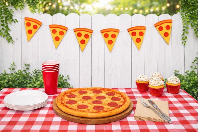 Pizza Garland, Pizza Banner, Pizza Party Banner, Pizza Party Decorations, Pizza Party Sign, Pizza Photo Prop, Pizza Party Supplies, Sign