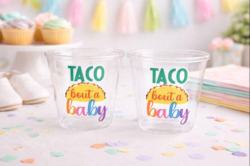 Taco Bout a Baby Cups Taco Party Favors Taco Baby Shower Taco Birthday Fiesta party Fiesta Baby Shower Taco Bout a Baby Decorations favors