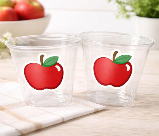 APPLE Cups, Apple, Birthday, Apple Party, Teacher Party, Back to School Cups, School Party, School Decorations, Teacher's Gift, Snack Cups