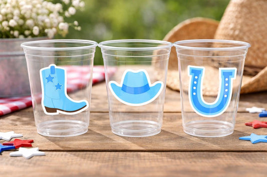 COWBOY PARTY CUPS - Cowboy Cups Cowboy Party Decorations Cowboy Baby Shower Decorations Baby Sprinkle Cowboy Boots Birthday Decoration Favor