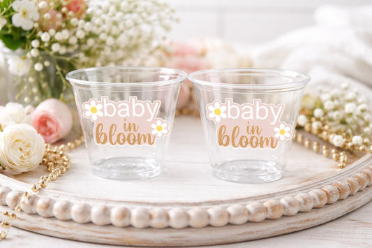 BABY IN BLOOM Party Cups Baby in Bloom Baby Shower Favors Baby in Bloom Shower Cups Baby in Bloom Party Decorations Wildflower Party Cups