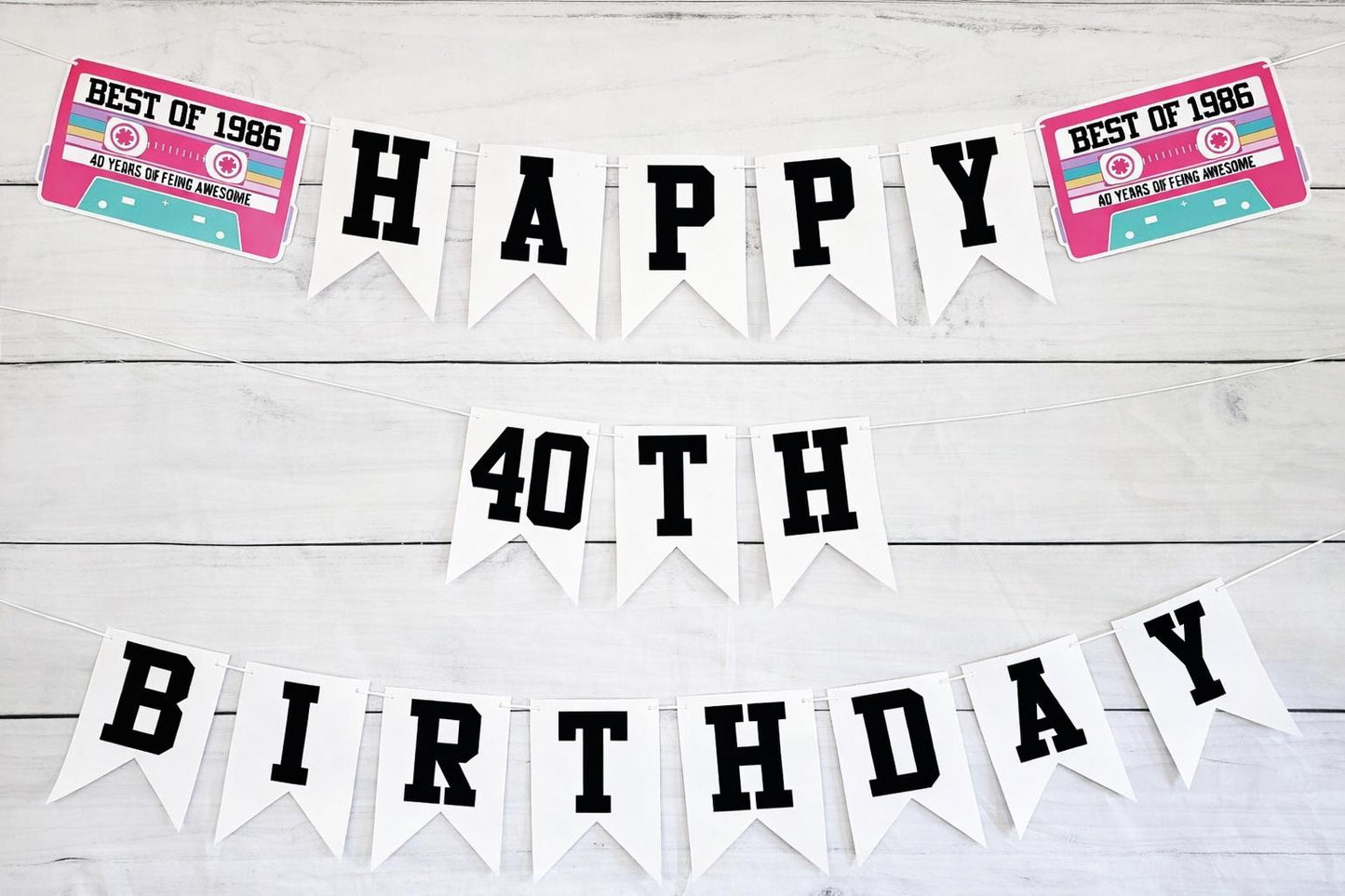 BEST OF 1986 - 40th Birthday Banner 1986 Banner 1986 Party Decorations 40th Party Decorations 40th Party Banner 40 Birthday Party Banner 80s