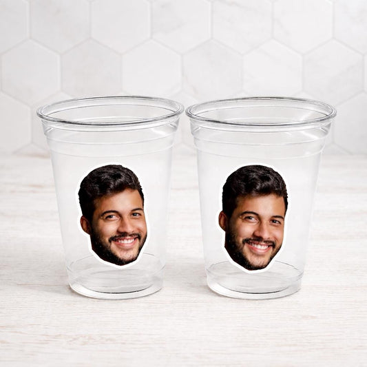 Groom Face Plastic Cups, Groom Face Cups, Groom Face Bachelorette Party, Groom Face Decorations, Groom Face Party Favors, Groom Face Party