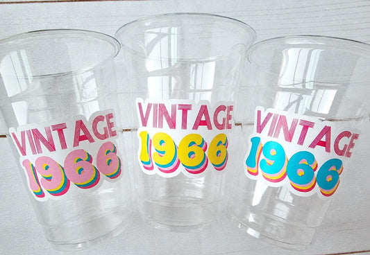60th PARTY CUPS - Vintage 1964 Cups Best of 1964 60th Birthday Party 60th Birthday Favors 60th Party 60th Party Decorations 1964 Birthday
