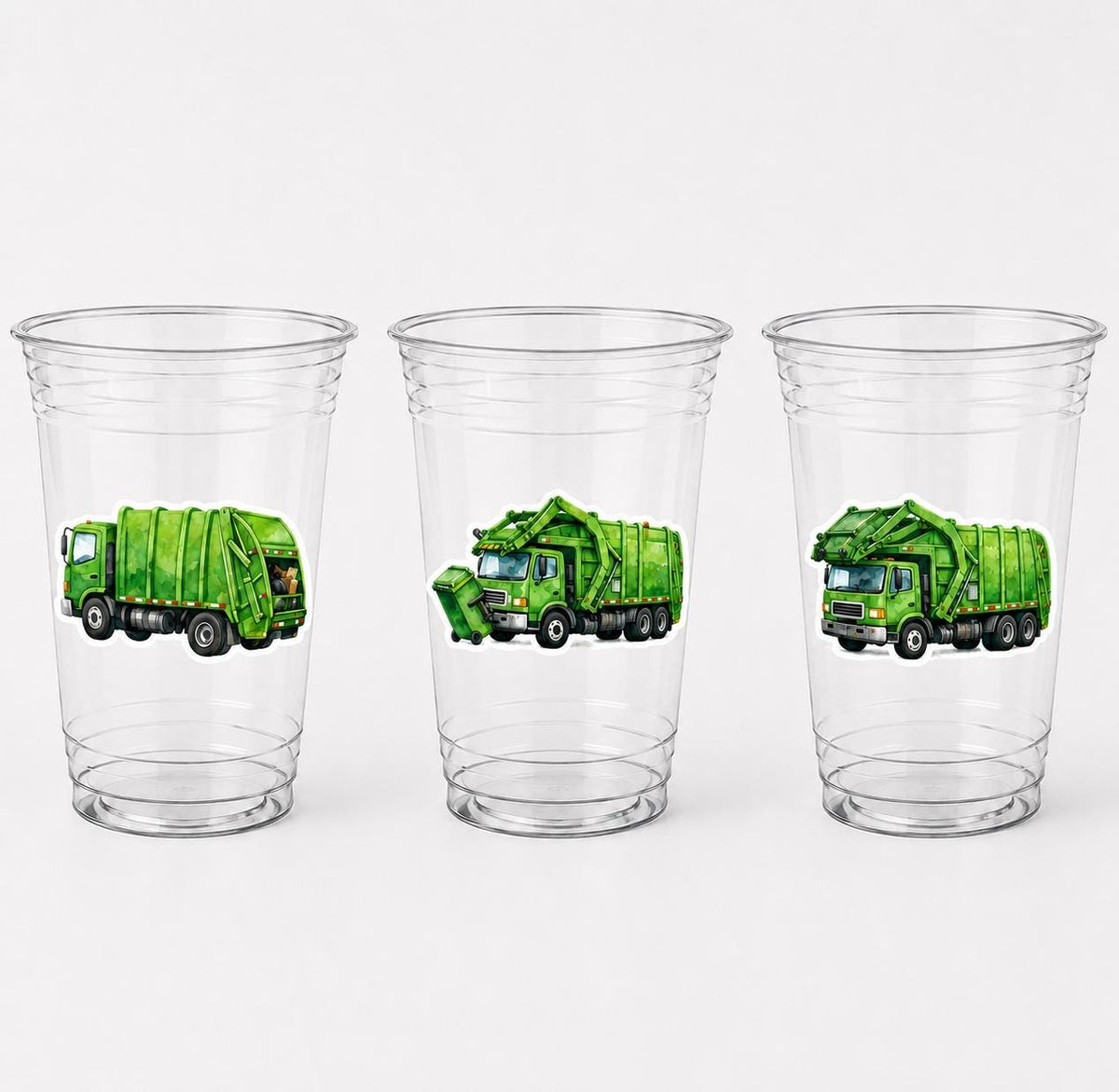 GARBAGE TRUCK PARTY Cups - Garbage Truck Treat Cups Garbage Truck Party Favors Garbage Truck Birthday Favors Trash Garbage Birthday