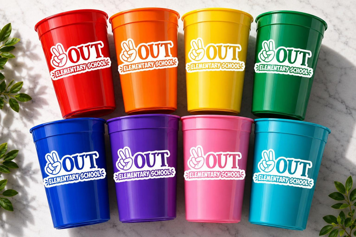 ELEMENTARY SCHOOL GRADUATION Cups, Peace Out Elementary School Graduation Cups, Elementary School Graduation Party 2026 Grad Party Favors