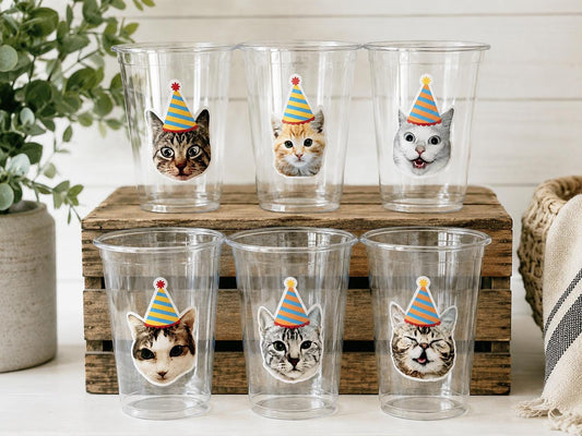 Cat Party Cups, Cat Birthday Cups, Cat Party, Cat Treat Cups, Cat Party Cups, Cat Decorations, Cat Cups, Kitty Party Cups, Cat Party Favors