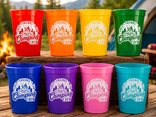 CAMPING PARTY CUPS - Camping Birthday Party Camping Party Decorations, Camping Birthday Supplies Camping Party Supplies Camping Party Favors