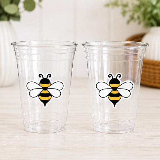 BEE PARTY CUPS - Bee Baby Shower Cups BaBee Shower Cups Sweet as can Bee Bumble Bee Party Favors Bee Decorations Bee Party Supplies Favors