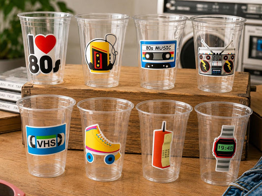 I Love the 80'S PARTY CUPS - 80's Birthday Cups 80's Party Cups 80's Decorations 80's Birthday Party 80's Birthday Party Decorations 80s 90s
