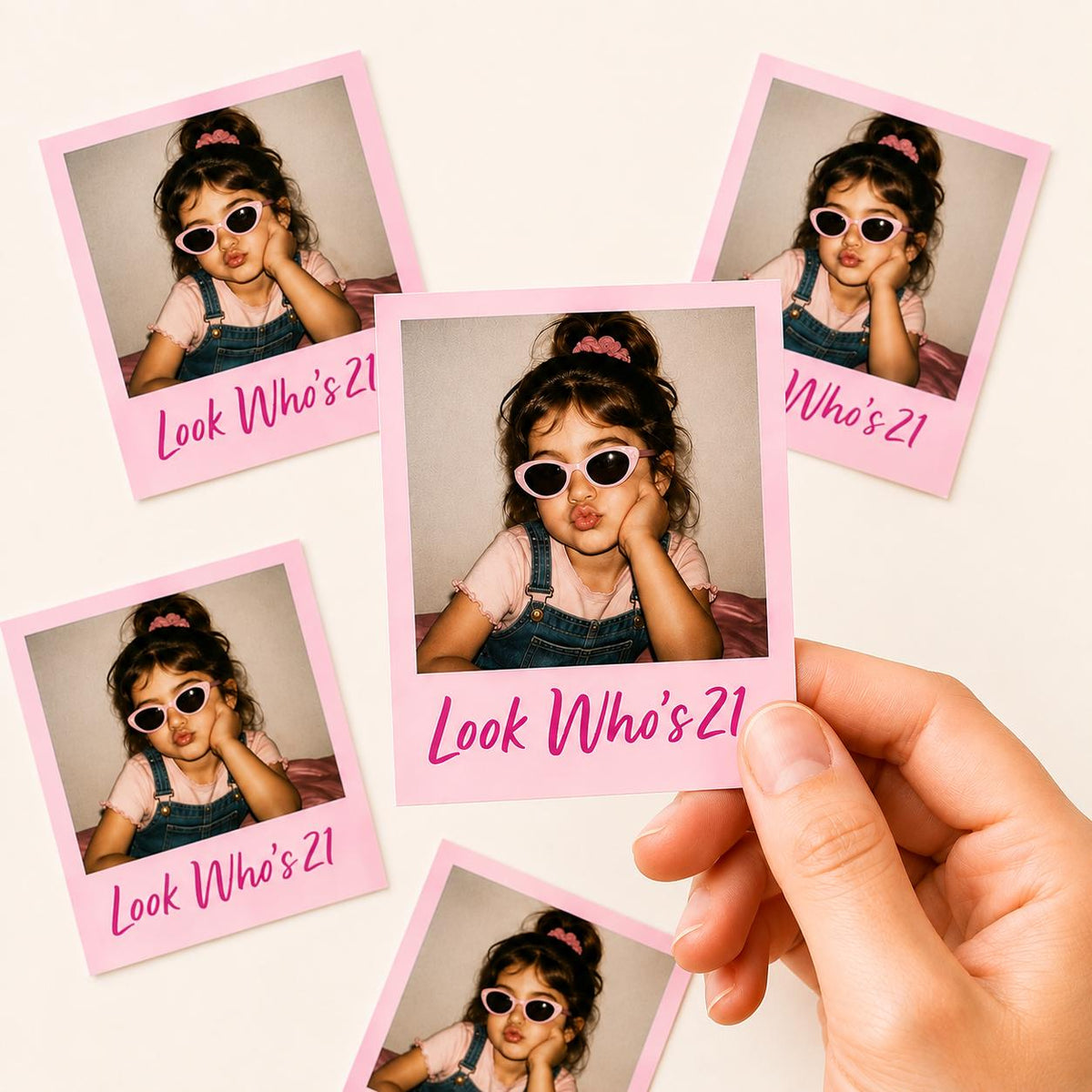 Personalized Photo Stickers | Custom Picture Stickers with Name & Year | Face Stickers | Birthday Party Favors | Custom Party Favor Stickers