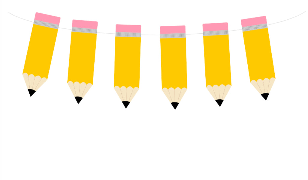 PENCIL Garland, Pencil Banner, Pencil Party Supplies, Teacher Gift, Photo Prop
