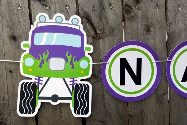 Monster Truck Goody Bags, Monster Truck Favor Bags, Monster Truck Gift Bags, Monster Truck Birthday Party, Black, White Red Trucks