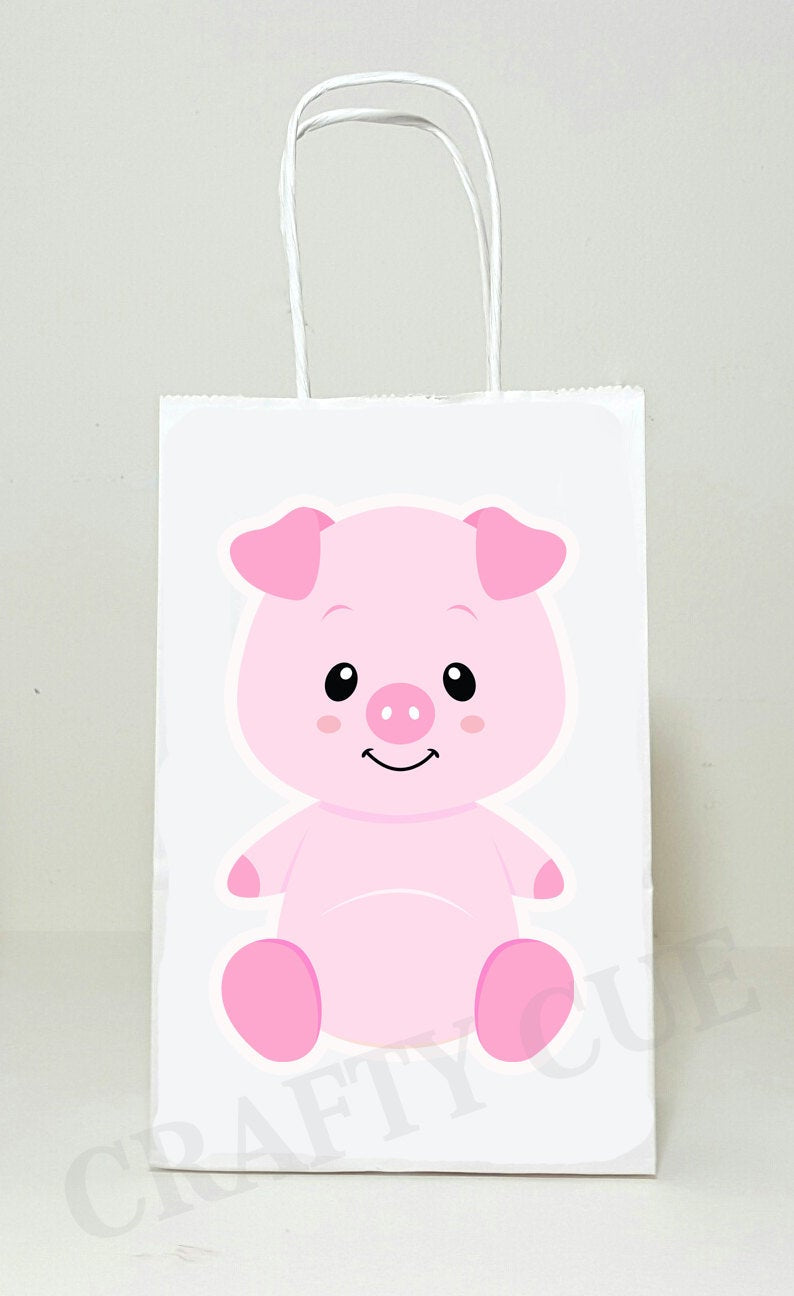 Pig Cupcake Toppers, Farm Animal Cupcake Toppers, Farm Birthday Cupcake Toppers, Animal Cupcake Toppers. Item# 81916140A