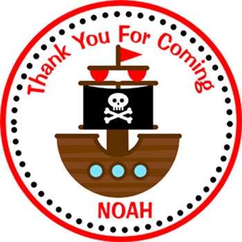 Pirate Ship Goody Bags, Pirate Goody Bags, Pirate Party Favor Bags