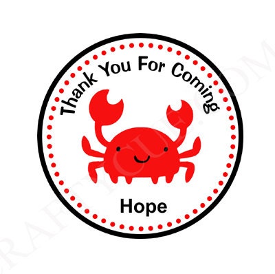 Crab Goody Bags, Crab Party Favor, Goody, Gift Bags - Under the Sea, Ocean Party