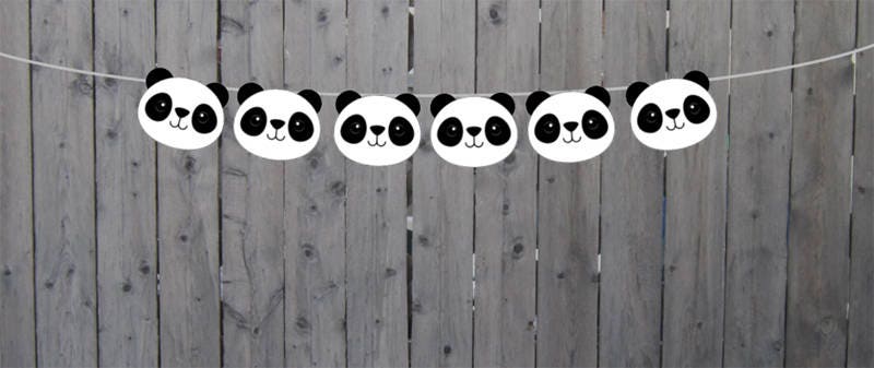 Panda Bear Garland, Panda Bear Banner, Panda Bear Decorations, Panda Banner, Panda Birthday, Panda Baby Shower Banner, Panda Nursery Banner