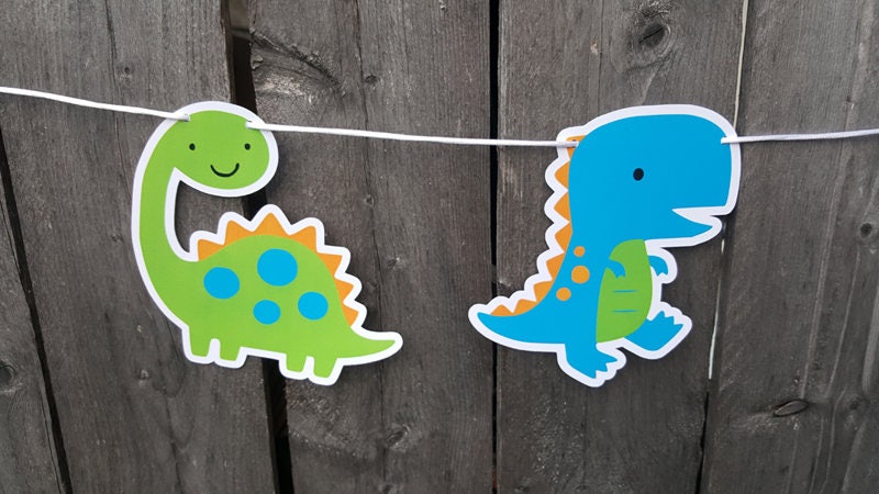 Dinosaur Garland, Dinosaur Banner, Dinosaur Photo Prop, Dinosaur Birthday, Dinosaur Party