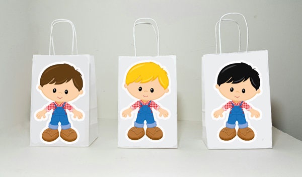 Farm Goody Bags, Farmer Goody Bags, Farm Favor Bags, Barnyard Goody Bags, Farm Animal Goody Bags, Farm Birthday Party