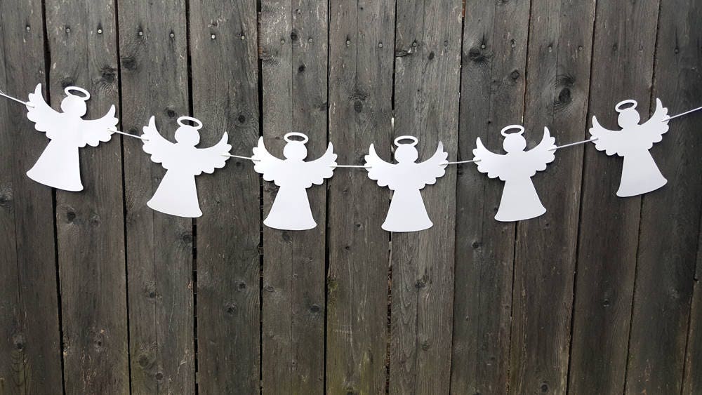 Angel Garland, Angel Banner, Angel Decorations, Baptism, Communion, First Communion, Nursery Banner, photo prop