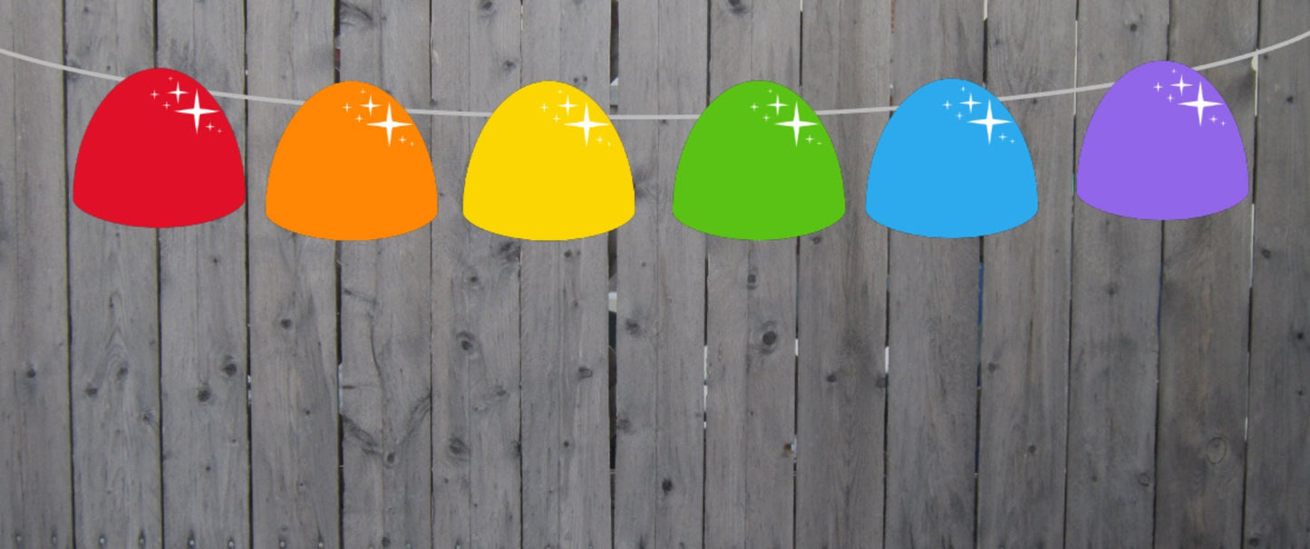 Gumdrop Garland, Candy Garland, Candy Bar Banner, Candy Birthday, Candy Decoration, Candy Buffet, Photo Prop