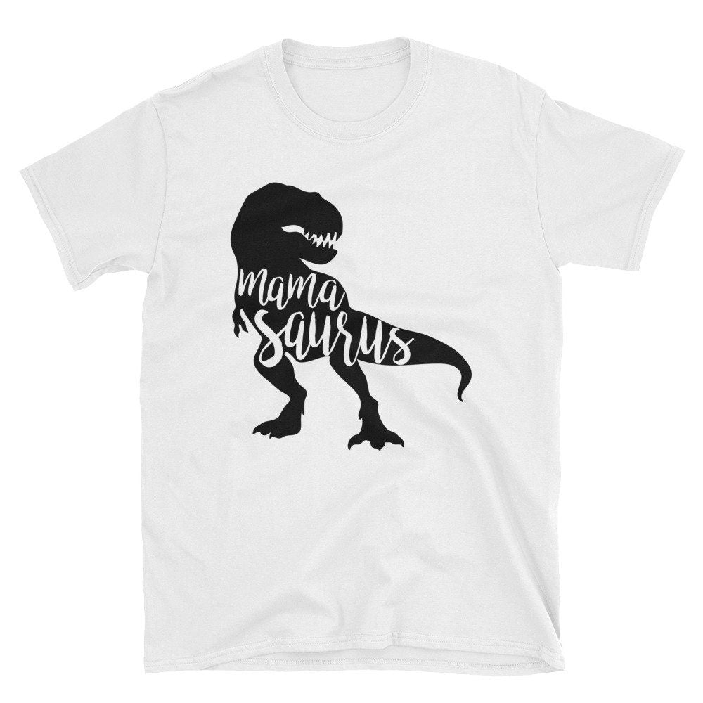 Mama Saurus T-shirt, Mom Dinosaur Shirt, Short-Sleeve Unisex T-Shirt