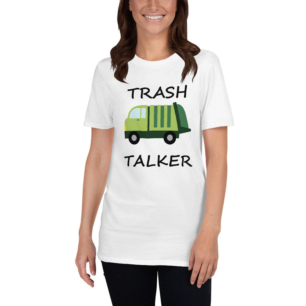 Adult Trash Talker Shirt, Garbage Truck t-shirt, UNISEX Adult Short-Sleeve Unisex T-Shirt