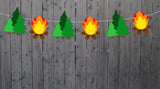 Fire Garland, Camping Garland, Camp Fire Garland, Camping Banner, Camping Decorations, Camping Photo, Pine Tree Garland Prop
