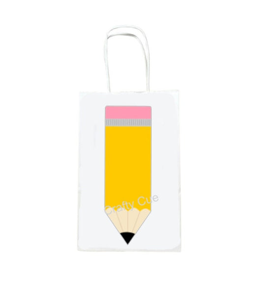 PENCIL Goody Bag, Pencil Favor Bag, Pencil Goodie Bag, Back to School Party Bags, Pencil Party Bags, Pencil Gift Bags
