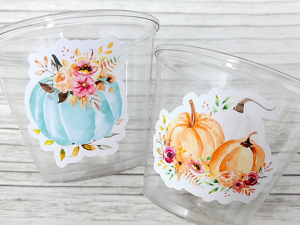 LITTLE PUMPKIN CUPCAKE Toppers - Pumpkin Cupcake Toppers Pumpkin Cake Toppers, Little Pumpkin Birthday, Pumpkin Party, Pink and Gold Pumpkin