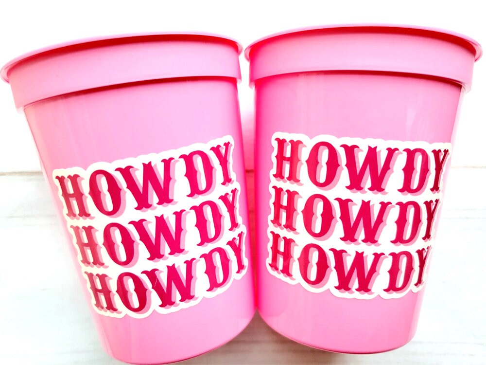 COWGIRL Party Cups - COWBOY Party Cups Cowgirl Cups Cowgirl Party Decorations Cowgirl Bachelorette Party Cowgirl Birthday Rodeo Party Cup