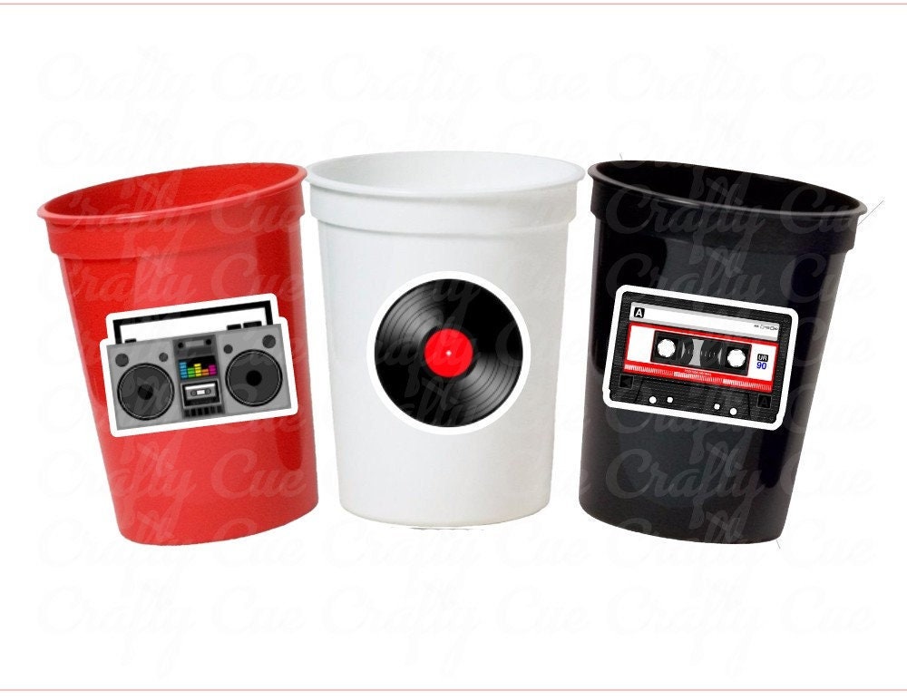 I Love the 80'S PARTY CUPS - 80's Birthday Cups 80's Party Cups 80's Decorations 80's Birthday Party 80's Birthday Party Decorations 80s