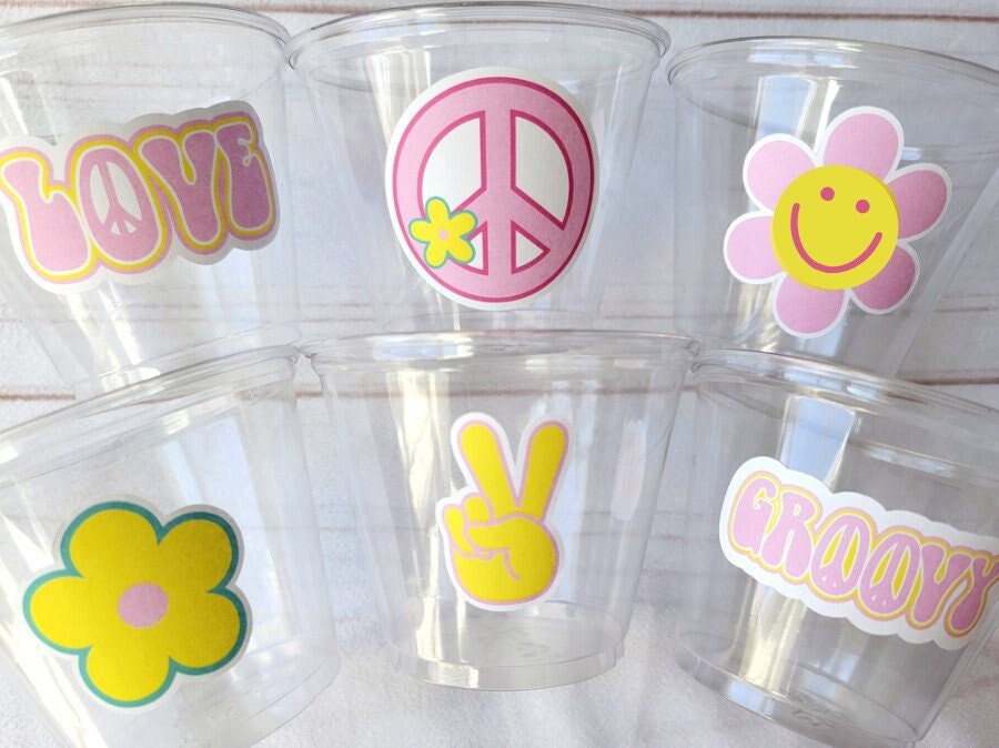 70'S PARTY CUPS - 70s Party Cups 70's Birthday Cups 70's Party Cups 70's Decorations 70's Birthday Party 70's Two Groovy Decorations Groovy