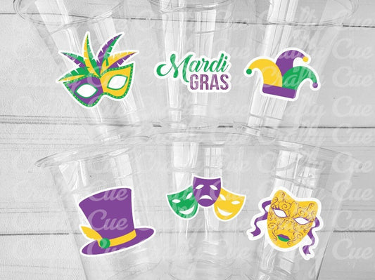 MARDI GRAS PARTY Cups - Mardi Gras Drink Cups Mardi Gras Cups Mardi Gras Party Favors Mardi Gras Decorations Mardi Gras Mask Cups Masquerade