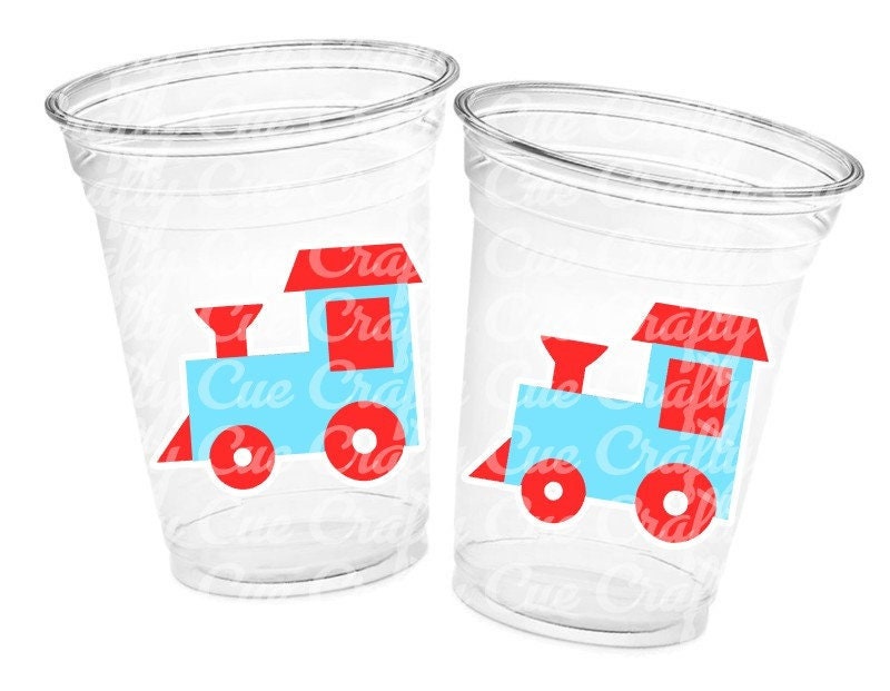 Train Cups, Train Party Favors, Train Birthday Favors, Train Party Cups, Train Birthday Decorations, Train Party Supplies