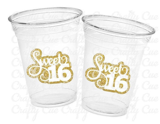 SWEET 16 PARTY Cups - Sweet Sixteen Party Cups Sweet 16 Party Cups Sweet Sixteen Party Favors Sweet Sixteen Party Favors 16th Birthday Party