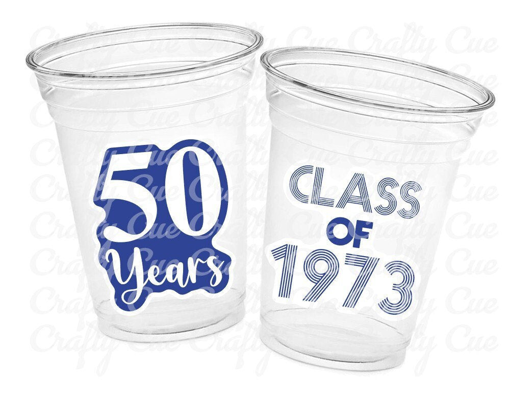 CLASS OF 1973 Cups 1973 Class Reunion Cups 50th Class Reunion Cups Class of 1973 Party Favors Class Reunion Favors 50th Class Reunion Favors