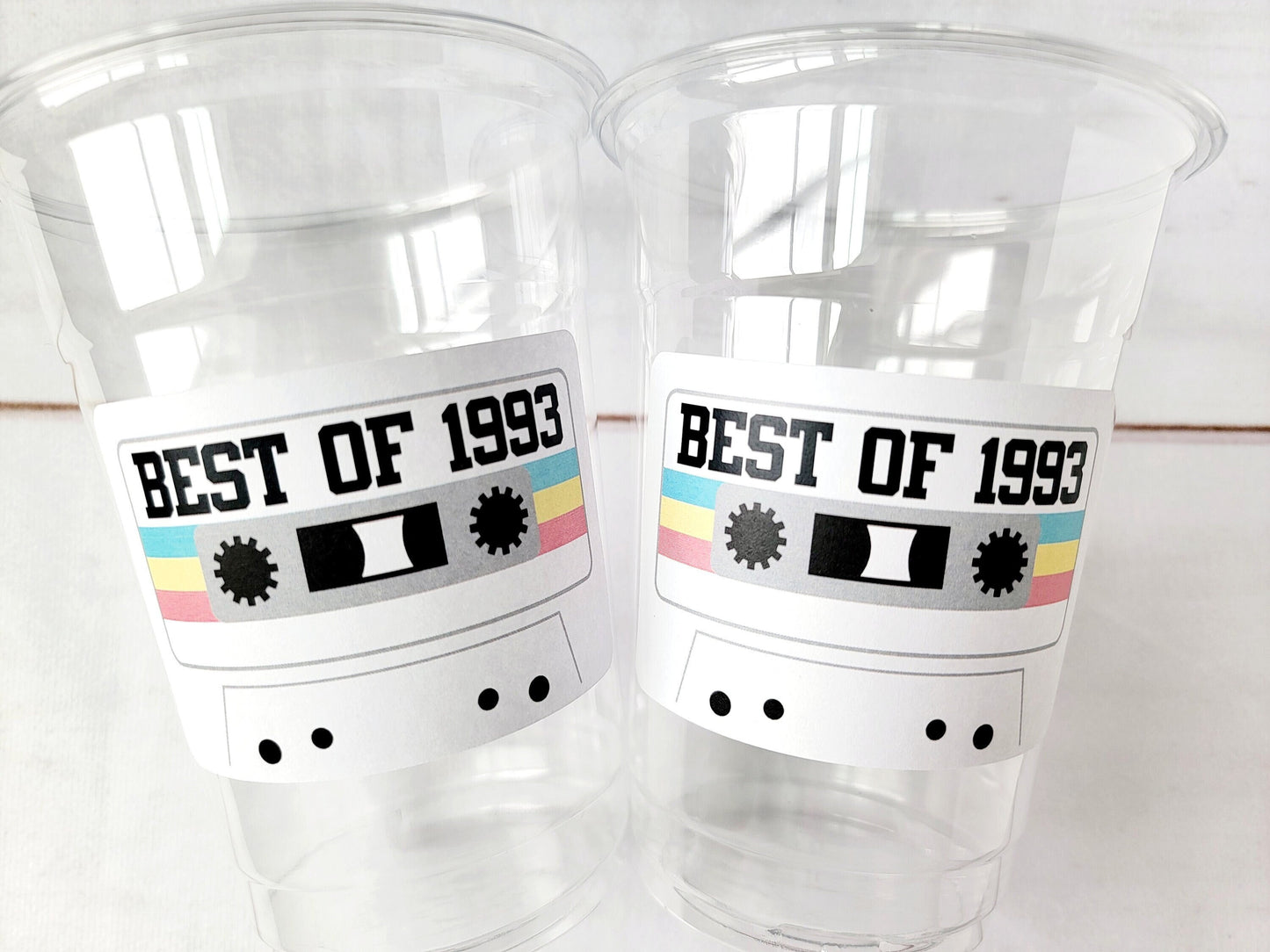 30th PARTY CUPS 30th Birthday Decoration 30th Party Favors 30th Party 30th Birthday Cassette Tape Party Best of 1993 Birthday Vintage 1993