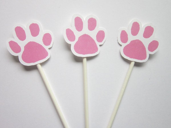 Paw Print Goody Bags, Paw Print Favor Bags, Paw Print Party Bags, Puppy Party, Dog Party, Paw Print
