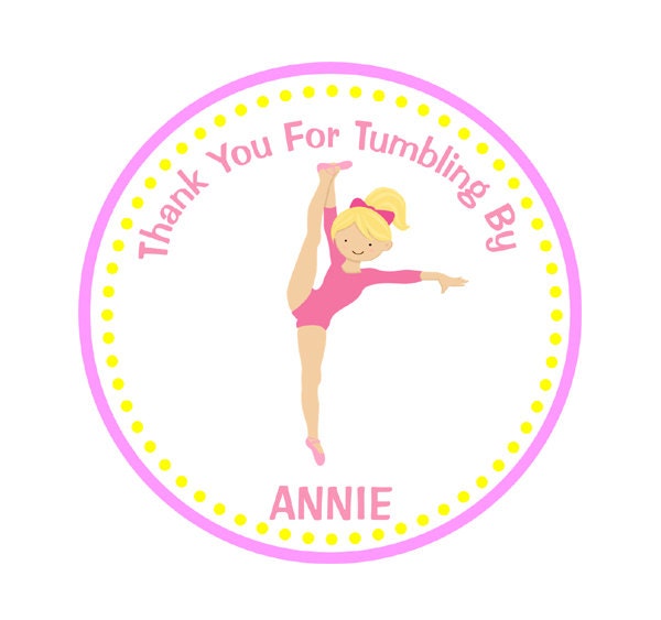 Gymnastics Cupcake Toppers - Gymnast Holding Leg Up