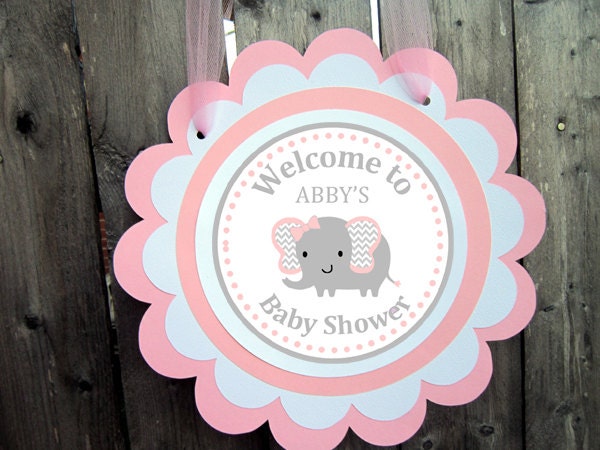 Elephant Goody Bags, Elephant Favor Bags, Elephant Gift Bags - Pink and Grey, Chevron Elephant, Girl Elephant