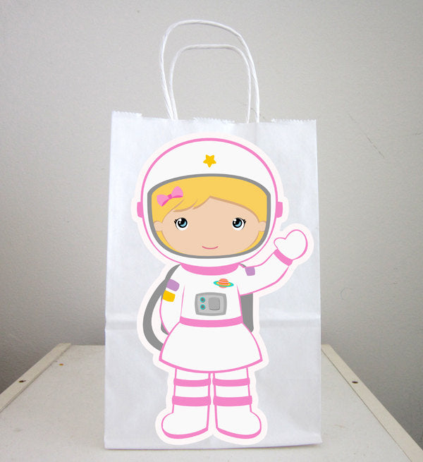 Space Party Goody Bags, Girl Astronaut Goody Bags, Space Goody Bags, Space Favor Bags, Astronaut Favor Bags