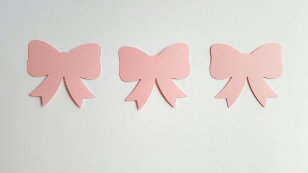 24 Bow Die Cuts, Hair Bow Die Cuts, Bow Cutouts, Bow Cut Outs - 2.5"