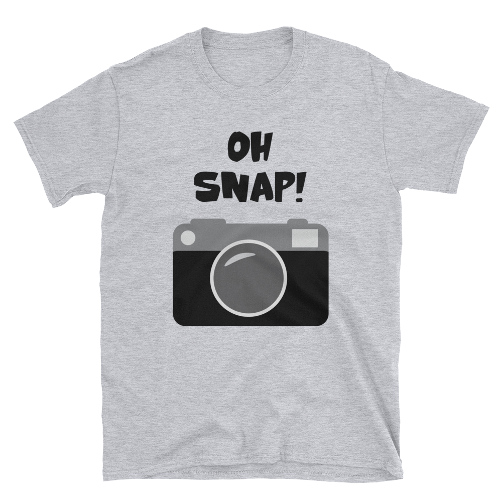 Oh Snap Camera T-shirt, Short-Sleeve Unisex T-Shirt