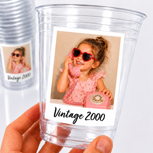 Custom Photo Party Cups (16oz) – Personalized Party Favors | Crafty Cue